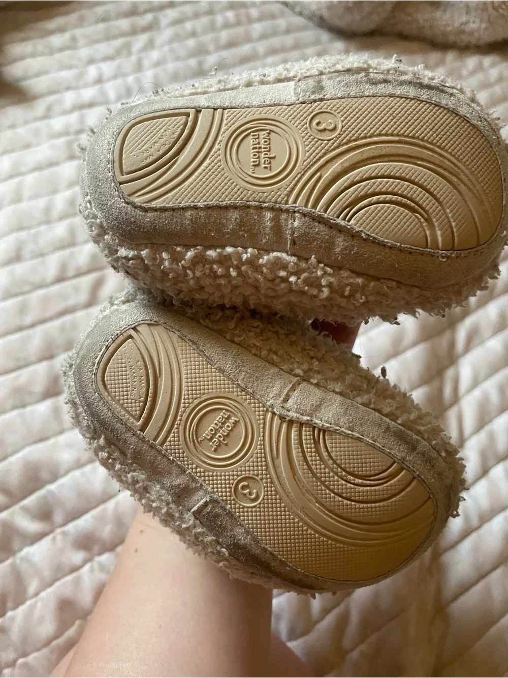ADD ON Cozy Sherpa Baby Booties - Cream Baby Shoes *My FAVORITE pair*